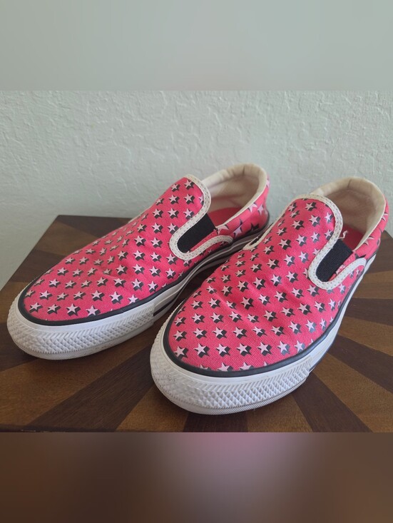 Converse Shoes - Converse Women's Slip-On Star Canvas Shoes - Pink & Black 10